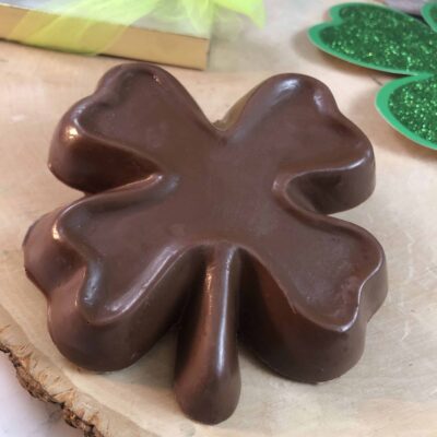 Milk Chocolate Four Leaf Clover outside of box