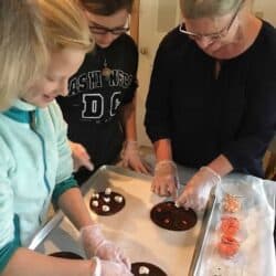 Family Making Chocolate Bark