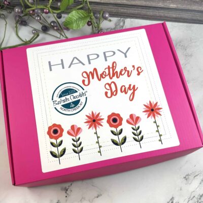 pink box with a mother's day label on top