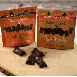 chocolate nibble pouches and loose chocolates
