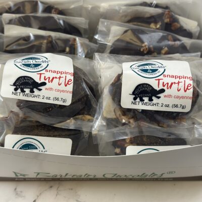 Packaged Snapping Turtles in a case box